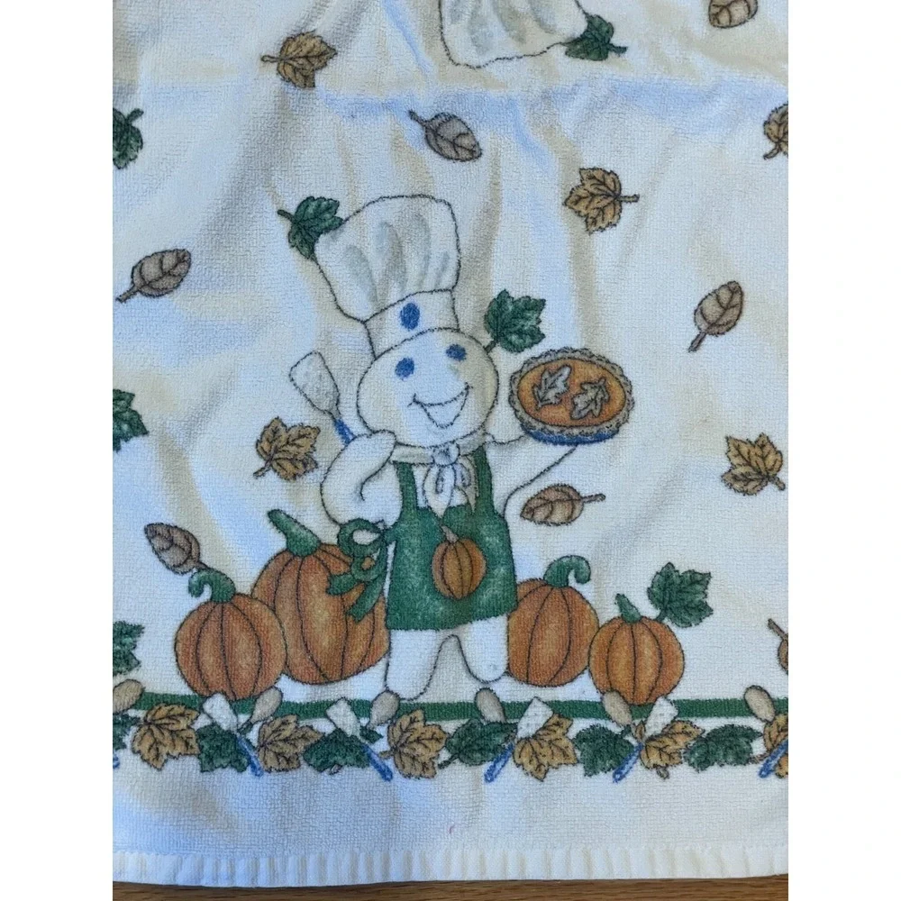 Vintage Pillsbury Doughboy‎ Kitchen Towel Pumpkin Fall Autumn Thanksgiving Pie